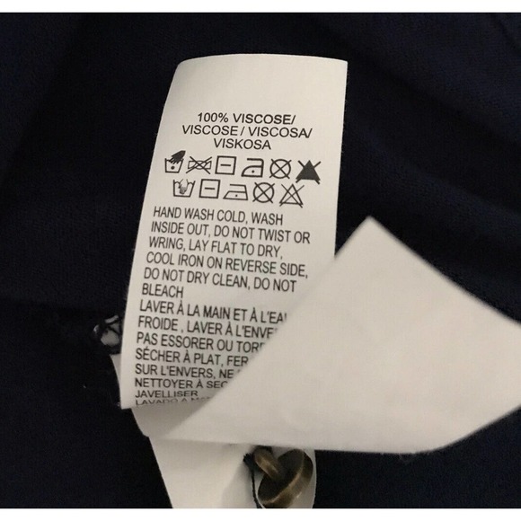 Lucky Brand | Roll Tab Sleeves Button Front Tunic Size L Blue Split V- Neck - Picture 8 of 9